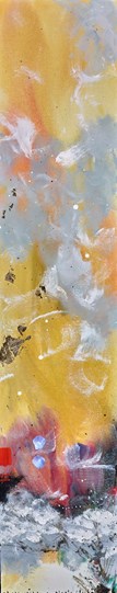 Resplendent 1/3 TRIPTYCH by Danielle O'Connor Akiyama - Glazed Original Painting on Box Canvas